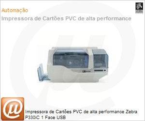 BR330i-0000A-ID0 - Impressora de Cartes PVC de alta performance Zebra P330iC 1 Face USB