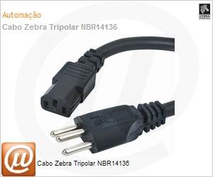 BRZ1000 - Cabo de fora Tripolar Zebra Padro Brasil
