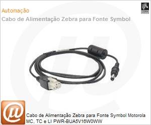 CBL-DC-383A1-01 - Cabo de Alimentao Zebra para Fonte Symbol Motorola MC, TC e LI PWR-BUA5V16W0WW