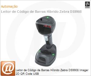 DS9908-SR4U2100AZW - Leitor de Cdigos de Barras Zebra DS9908 Sem Fio 
