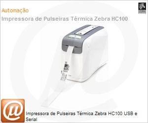 HC100-3001-0000 - Impressora de Pulseiras Trmica Zebra HC100 USB e Serial