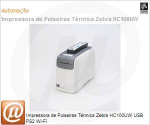 HC100-3001-0200 - Impressora de Pulseiras Trmica Zebra HC100UW USB PS2 Wi-Fi