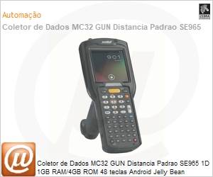 MC32N0-GL4HAHEIA - Coletor de Dados MC32 GUN Distancia Padrao SE965 1D 1GB RAM/4GB ROM 48 teclas Android Jelly Bean