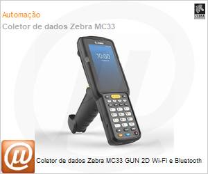 MC330L-GJ4EG4RW - Coletor de dados Zebra MC33 GUN 2D Wi-Fi e Bluetooth 