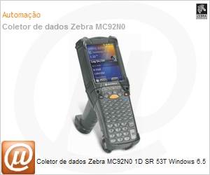 MC92N0-GA0SYGQA6WR - Coletor de dados Zebra MC92N0 1D SR 53T Windows 6.5