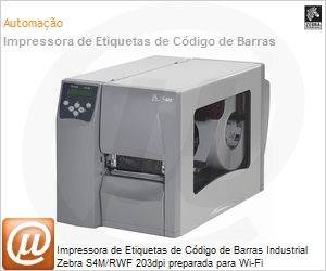 S4M00-2001-0400T - Impressora de Etiquetas de Cdigo de Barras Industrial Zebra S4M/RWF 203dpi preparada para Wi-Fi