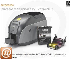 Z32-000C0200BR00 - Impressora de Cartes PVC Zebra ZXP1 2 faces com rede