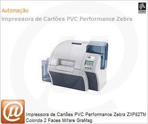 Z82-AM0C0000US00 - Impressora de Cartes PVC Performance Zebra ZXP82TM Colorida 2 Faces Mifare GraMag