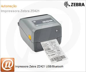 ZD4A042-301E00EZ - Impressora Zebra ZD421 USB/Bluetooth