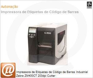 ZM400-2001-1000T - Impressora de Etiquetas de Cdigo de Barras Industrial Zebra ZM400CT 203dpi Cutter