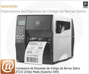 ZT23042-T0A200FZ - Impressora de Etiquetas de Cdigos de Barras Zebra ZT230 TT 203dpi 4Pol USB Serial Ethernet