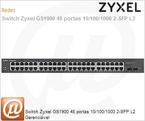 GS1900-48-EU0101F - Switch Zyxel GS1900 48 portas 10/100/1000 2-SFP L2 Gerencivel