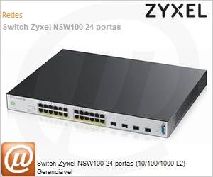 NSW100-28P-EU0101F - Switch Zyxel NSW100 24 portas (10/100/1000 L2) Gerencivel