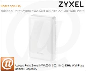 NWA5301-NJ-EU0101F - Access Point Zyxel NWA5301 802.11n 2.4GHz Wall-Plate Unified Hospitality