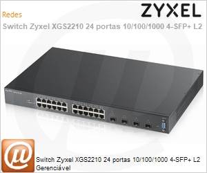 XGS2210-28-EU0101F - Switch Zyxel XGS2210 24 portas 10/100/1000 4-SFP+ L2 Gerencivel