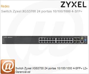 XGS3700-24-ZZ0101F - Switch Zyxel XGS3700 24 portas 10/100/1000 4-SFP+ L2+ Gerencivel