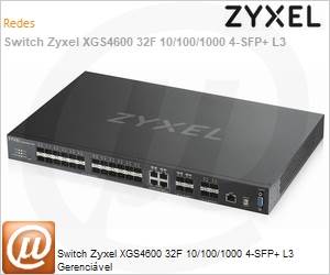 XGS4600-32F-ZZ0102F - Switch Zyxel XGS4600 32F 10/100/1000 4-SFP+ L3 Gerencivel