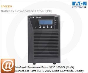 P-103000295 - No-Break Powerware Eaton 9130 1000VA (1kVA) Monofsico Torre TE/TS 230V Dupla Converso Display LCD Baterias Internas