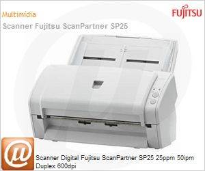 SP25 - Scanner Digital Fujitsu ScanPartner SP25 25ppm 50ipm Duplex 600dpi
