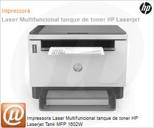 2R3E8A - Impressora Multifuncional Laser Tanque de toner HP Laserjet Tank MFP 1602w 600x600dpi (Impressão: 22ppm; Cópia/Digitalização: 22cpm) USB Wi-Fi ADF LCD