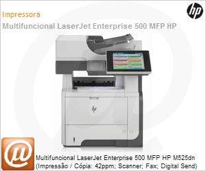 HP - CF116A - Multifuncional LaserJet Enterprise 500 MFP HP M525dn ...