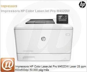 CF394A - Impressora HP Color LaserJet Pro M452DW Laser 28 ppm 600x600dpi 50.000 pg/ms
