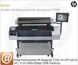 CQ653A - Plotter Multifuncional HP DesignJet T1200 HD MFP at A0 (44") 111cm 2400x1200dpi 32GB PostScript