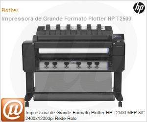 CR358A - Impressora de Grande Formato Plotter HP T2500 MFP 36" 2400x1200dpi Rede Rolo