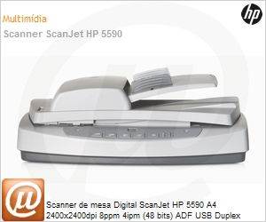 L1910A - Scanner de mesa Digital ScanJet HP 5590 A4 2400x2400dpi 8ppm 4ipm (48 bits) ADF USB Duplex Slides Negativos