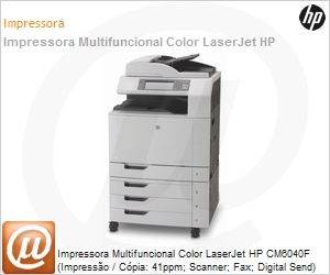 Q3939A - Impressora Multifuncional Color LaserJet HP CM6040F (Impresso / Cpia: 41ppm; Scanner; Fax; Digital Send)