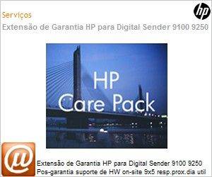 U4660PE - Extenso de Garantia HP para Digital Sender 9100 9250 Pos-garantia suporte de HW on-site 9x5 resp.prox.dia util 1 ano 