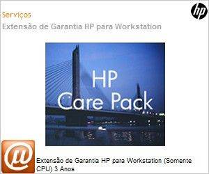 U4875E - Extenso de Garantia HP para Workstation (Somente CPU) 3 Anos 