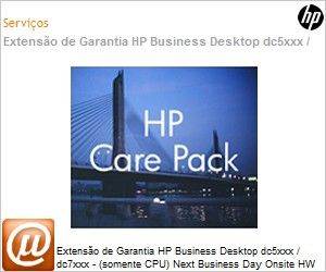 U7897E - Extenso de Garantia HP Business Desktop dc5xxx / dc7xxx - (somente CPU) Next Business Day Onsite HW Support Garantia de 4 Anos . 