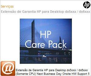 U7899E - Extenso de Garantia HP para Desktop dx5xxx / dx6xxx (Somente CPU) Next Business Day Onsite HW Support 5 Anos . 