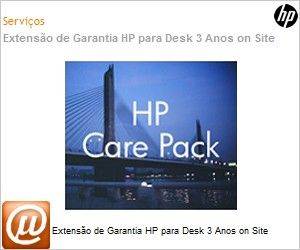 U8304E - Extenso de Garantia HP para Desk 3 Anos on Site 