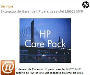 UE719E - Extenso de Garantia HP para LaserJet M5025 MFP suporte de HW on-site 9x5 resposta proximo dia util 3 Anos 
