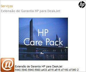 UG233E - Extenso de Garantia HP para DeskJet 5440.5940.6940.6980.a433.a516.a616.d7160.d7360 2 Anos bancada. 