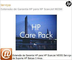 UH365E - Extenso de Garantia HP para HP ScanJet N6350 Servio de Suporte HP Balcao 3 Anos. 