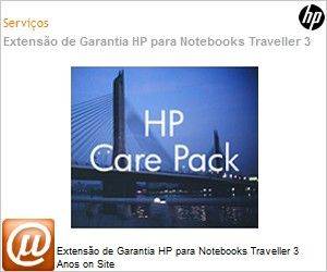 UJ333E - Extenso de Garantia HP para Notebooks Traveller 3 Anos on Site 