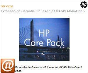 UP834E - Extenso de Garantia HP LaserJet M4349 All-In-One 5 Anos 