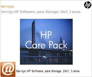 UQ457E - Servio HP Software, para Storage, 24x7, 3 anos. 