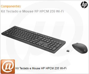 1Y4D0AA - Kit Teclado e Mouse HP 235 Wi-Fi