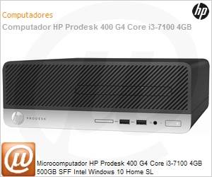 2DV34LA - Desktop-PC HP Prodesk 400 G4 Core i3-7100 4GB 500GB SFF Intel Windows 10 Home SL