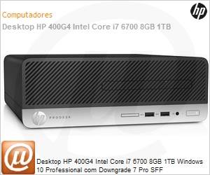2DW35LA - Desktop HP 400G4 Intel Core i7 6700 8GB 1TB Windows 10 Professional com Downgrade 7 Pro SFF