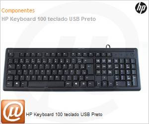 2UN30AA - HP Keyboard 100 teclado USB Preto