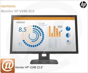 2XM34AA - Monitor 23,6" LED HP V24b Full HD IPS 1000:1 5ms VGA HDMI DisplayPort VESA Pivot Ajuste de altura