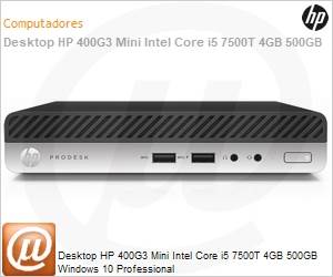 2XU65LA - Desktop HP 400G3 Mini Intel Core i5 7500T 4GB 500GB Windows 10 Professional