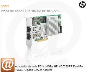 468332-B21 - Adaptador de rede PCIe 10GBe HP NC522SFP Dual-Port 10GBE Gigabit Server Adapter