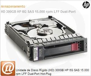 516814-B21 - Unidade de Disco Rgido (HD) 300GB HP 6G SAS 15.000 rpm LFF Dual-Port Hot-Plug