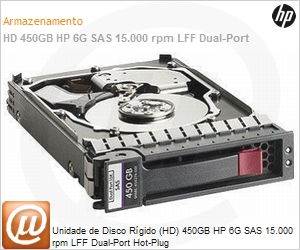 516816-B21 - Unidade de Disco Rgido (HD) 450GB HP 6G SAS 15.000 rpm LFF Dual-Port Hot-Plug